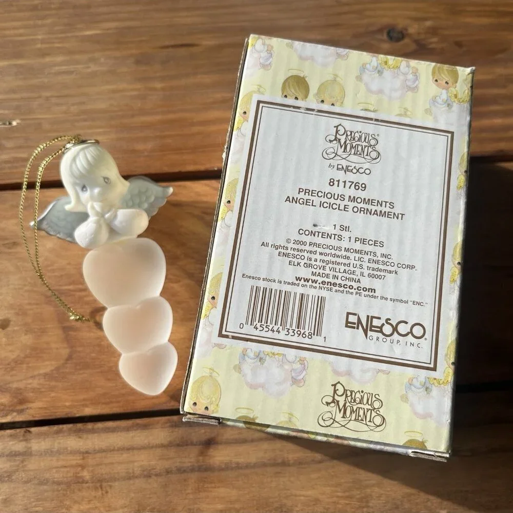 Vtg 2000 Enesco Precious Moments Angel Icicle Christmas Ornament 5